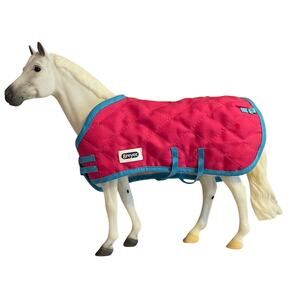 Breyer Horse Snowman with Pink Horse Blanket